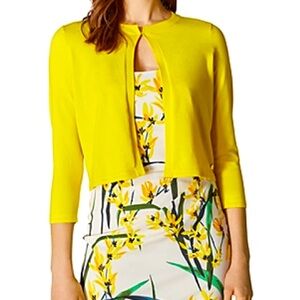 Karen Millen Yellow cropped cardigan